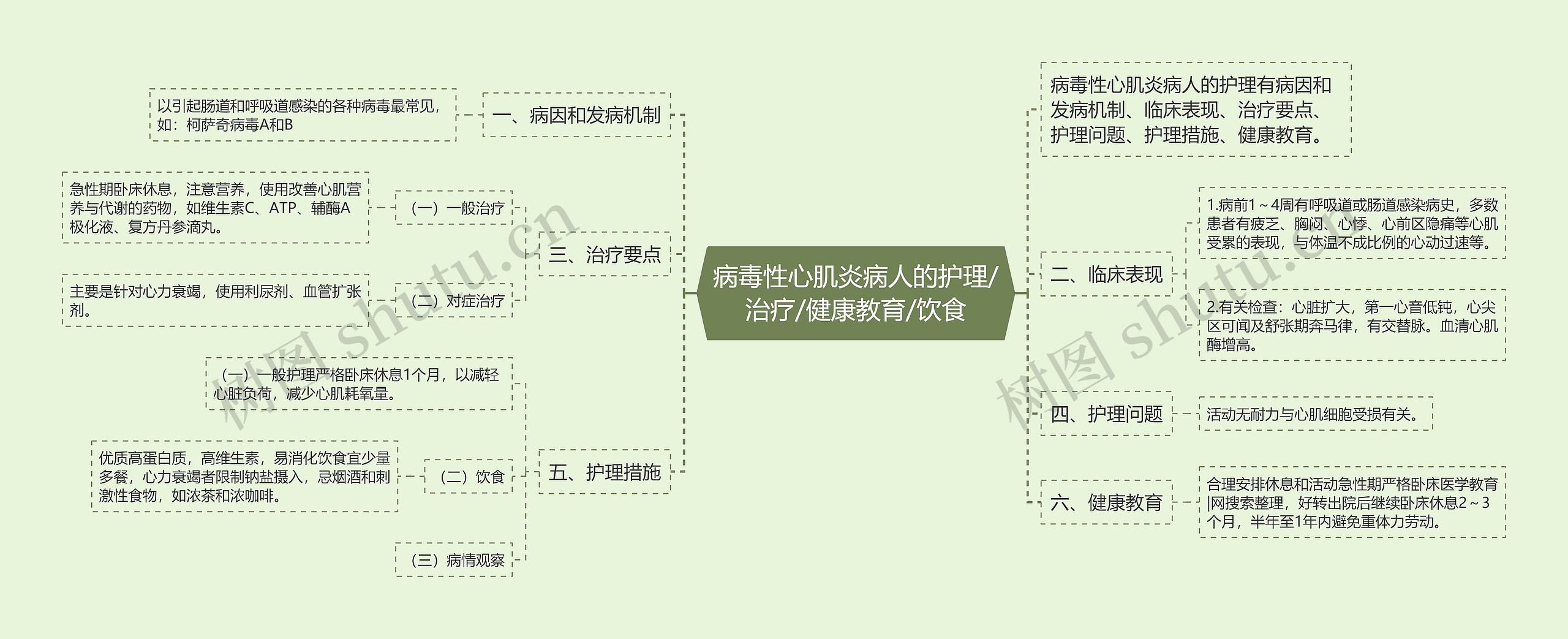 病毒性心肌炎病人的护理/治疗/健康教育/饮食