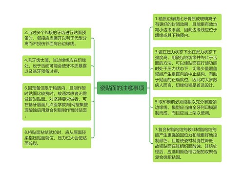 瓷贴面的注意事项