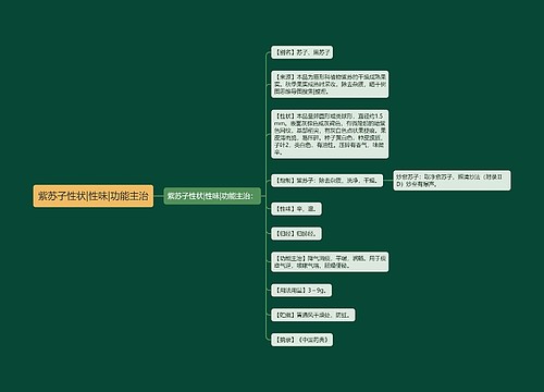 紫苏子性状|性味|功能主治