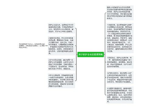 关于新护士长的管理策略