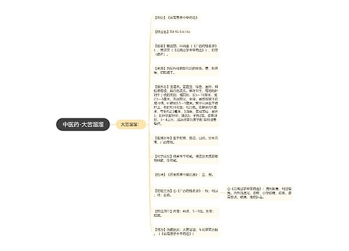 中医药-大苦溜溜思维导图