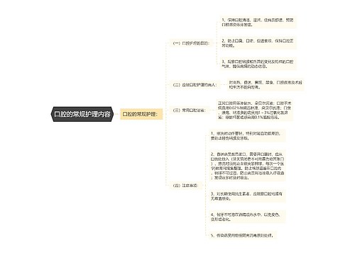 口腔的常规护理内容