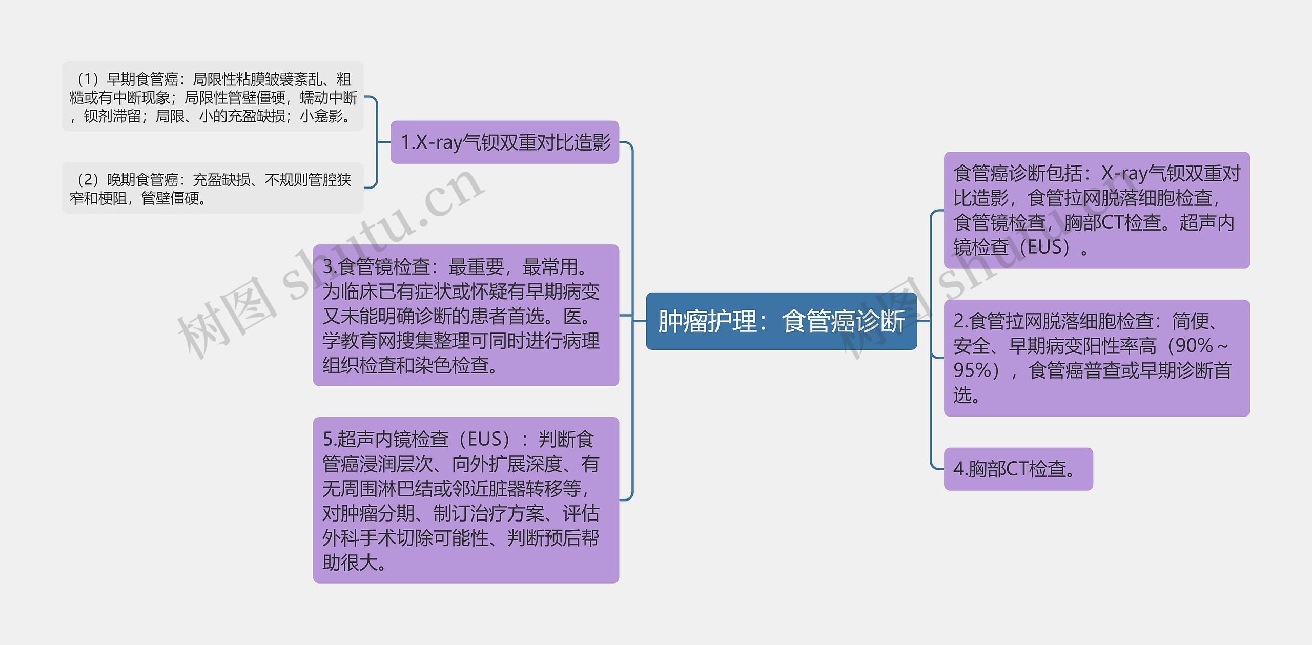 肿瘤护理：食管癌诊断思维导图