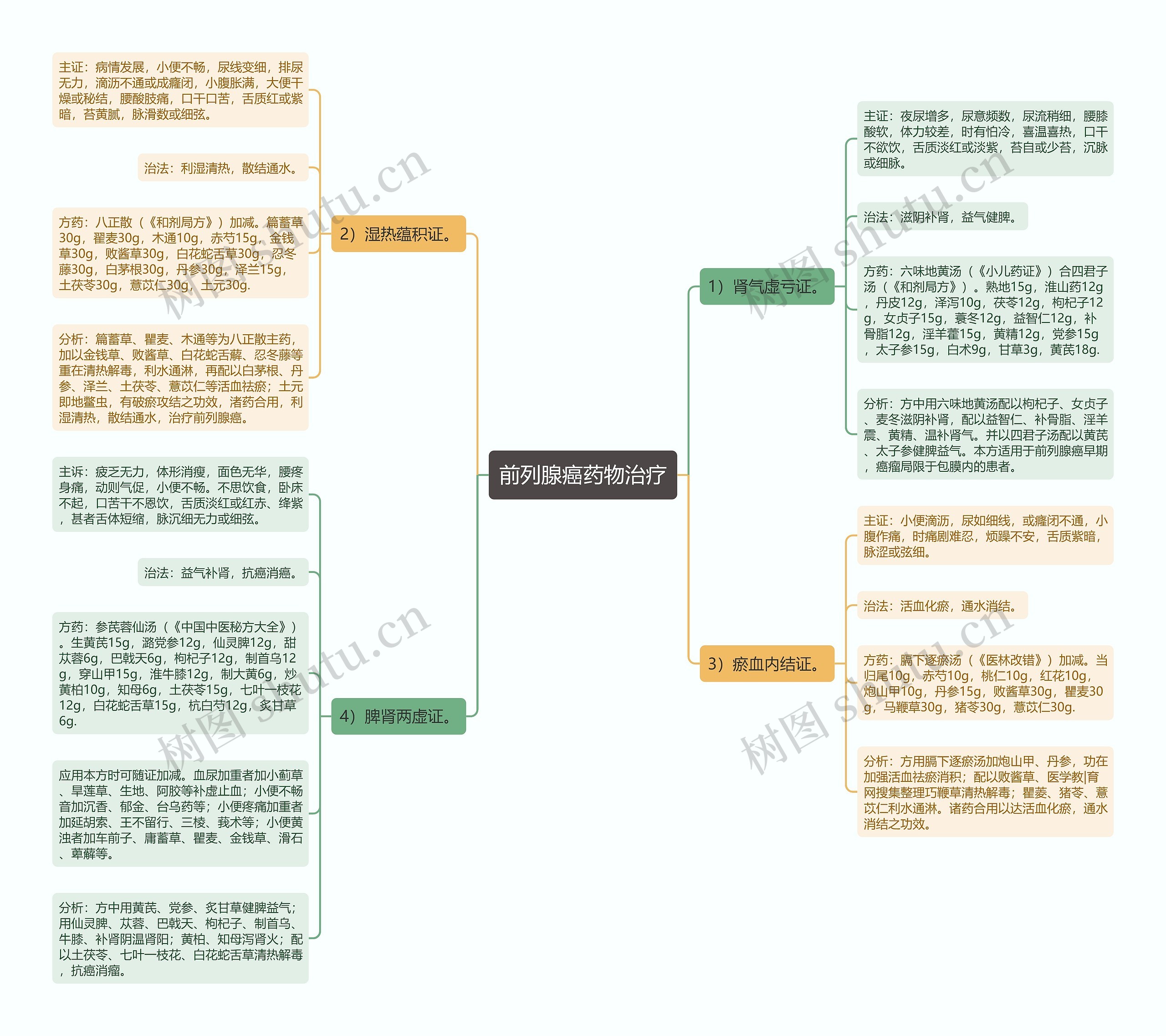 前列腺癌药物治疗思维导图