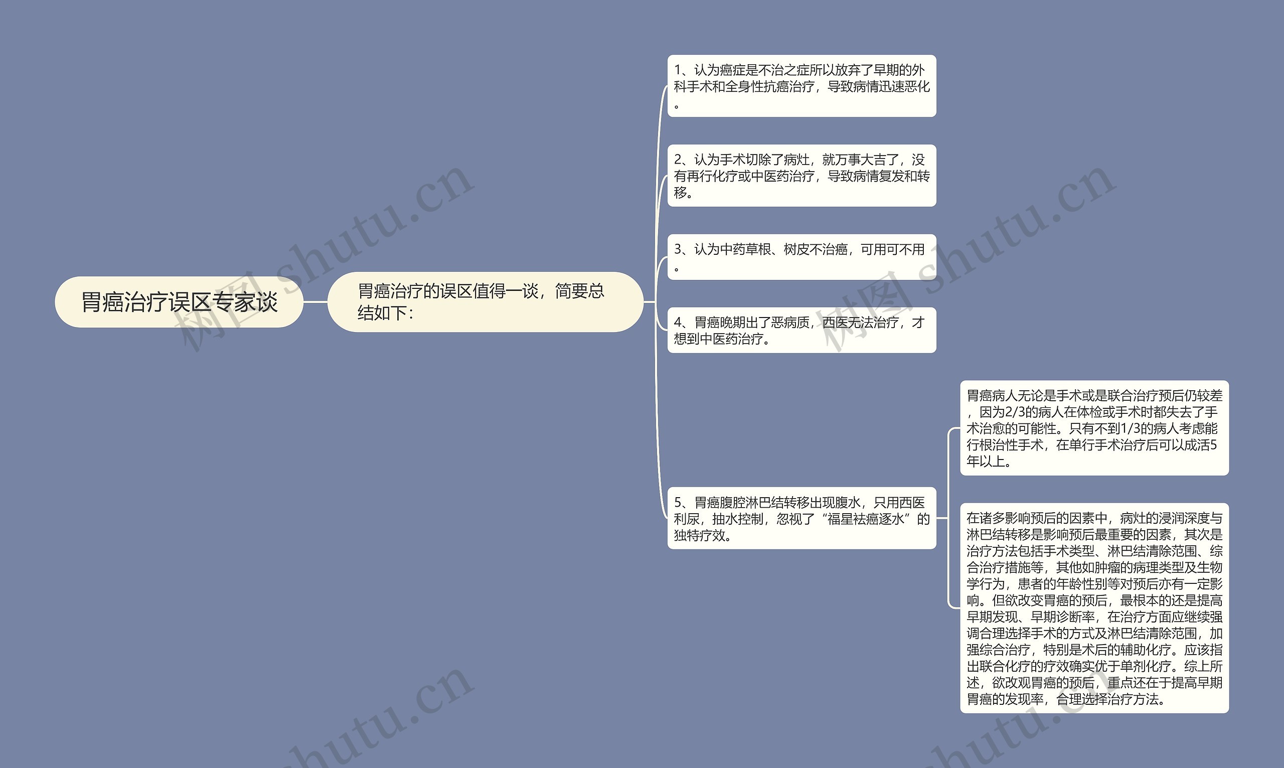 胃癌治疗误区专家谈思维导图