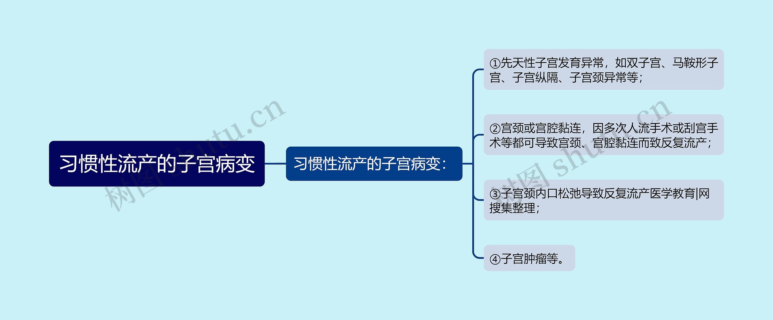 习惯性流产的子宫病变思维导图