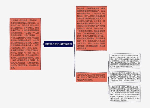 急性病人的心理护理要点