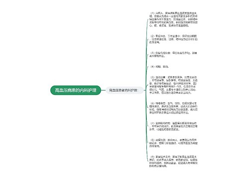 高血压病患的内科护理