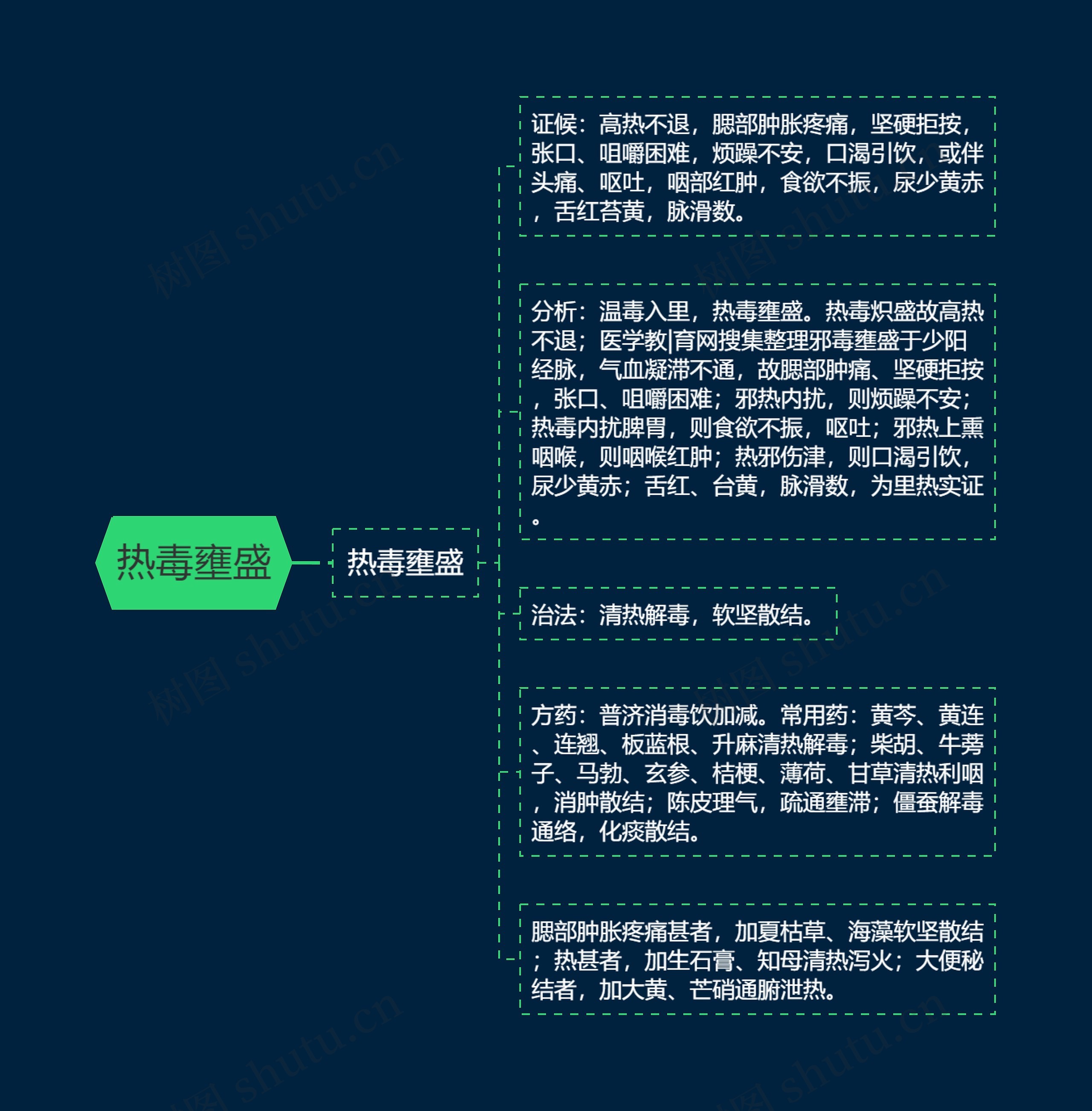 热毒壅盛思维导图