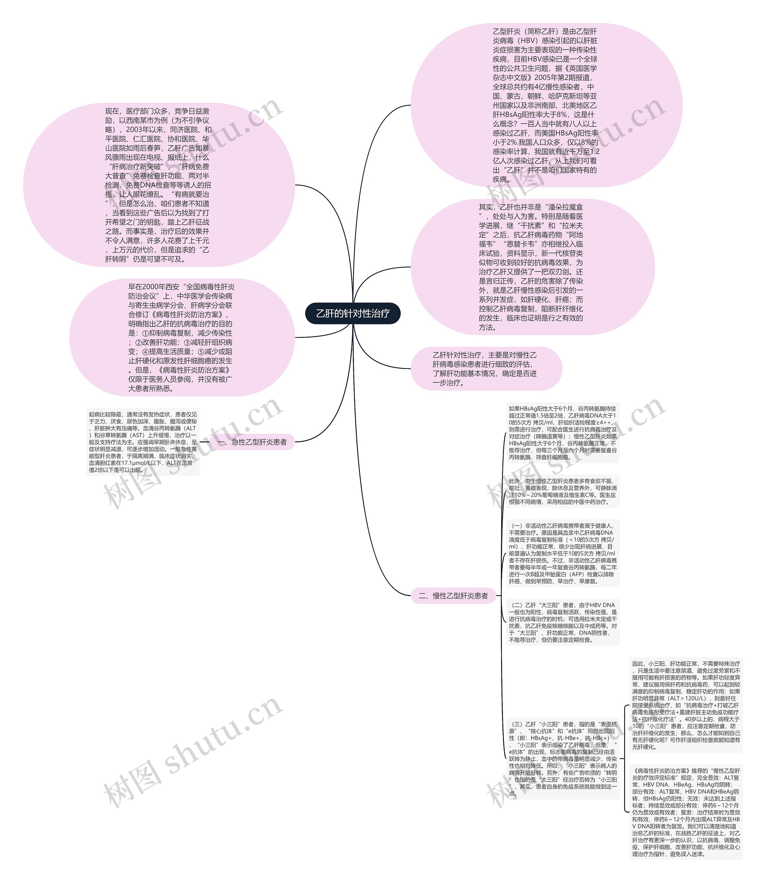乙肝的针对性治疗思维导图