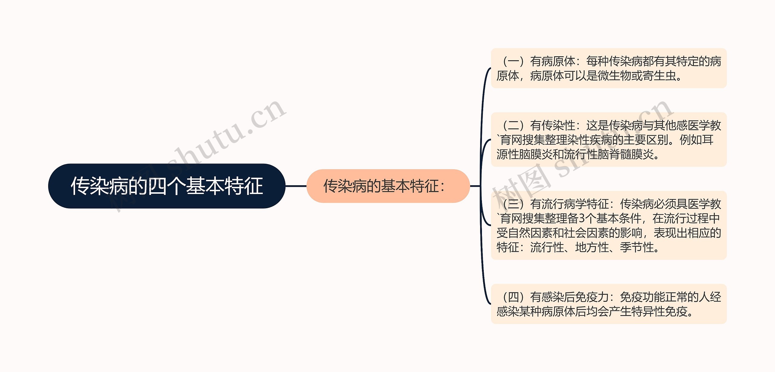 传染病的四个基本特征思维导图