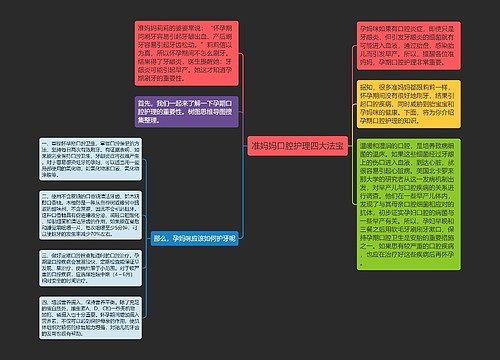 准妈妈口腔护理四大法宝