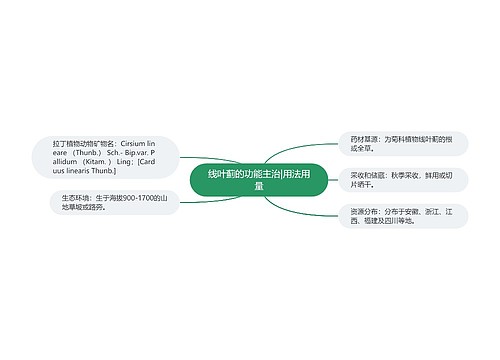 线叶蓟的功能主治|用法用量