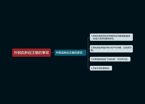 外阴血肿应注意的事项