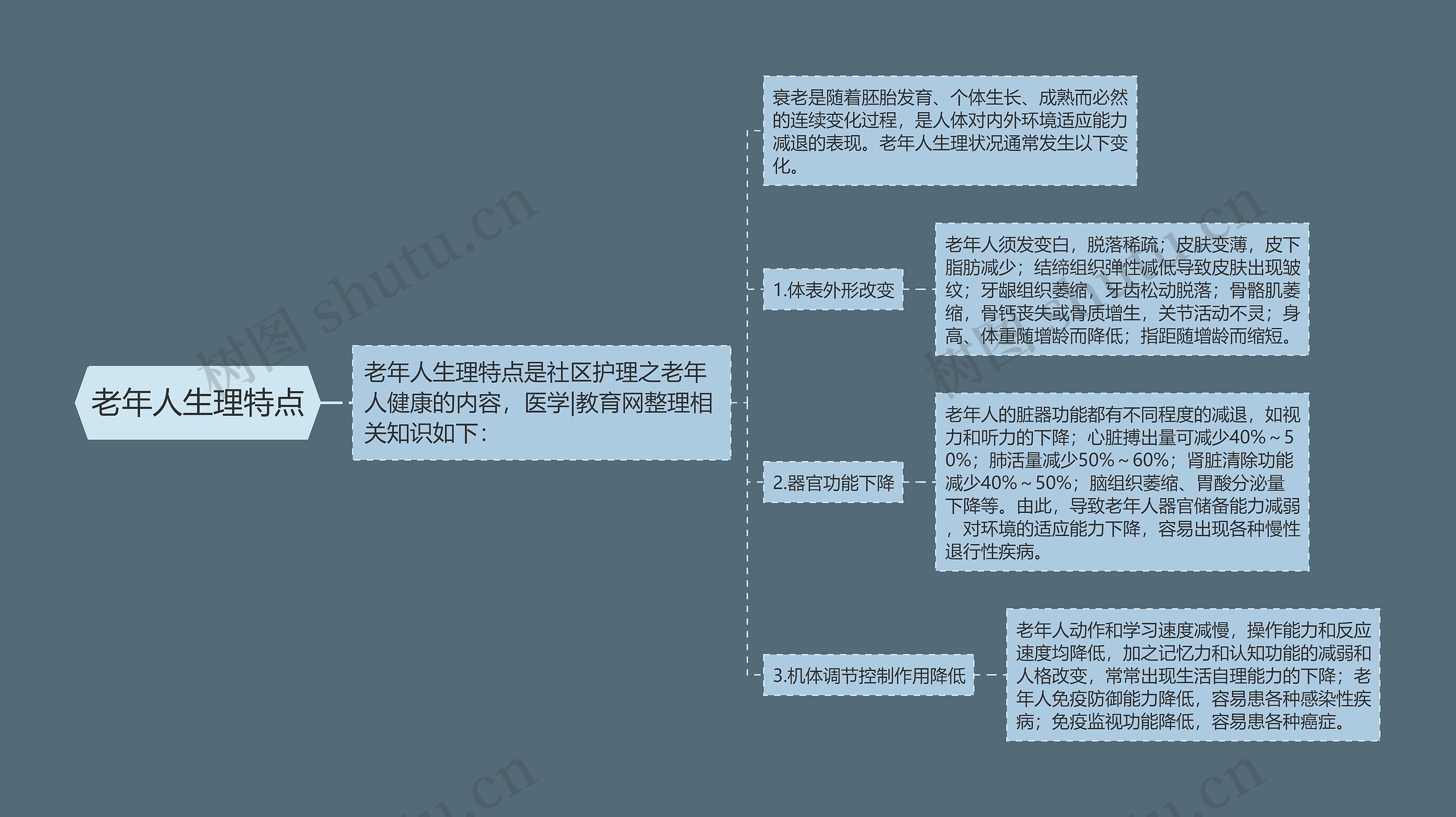 老年人生理特点思维导图