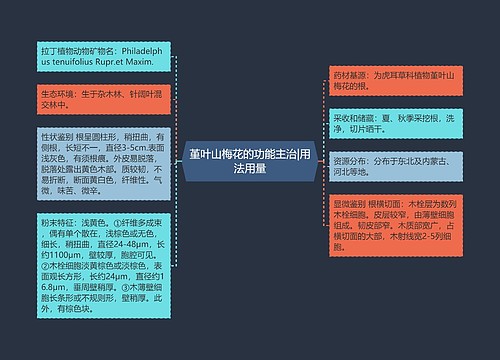 堇叶山梅花的功能主治|用法用量