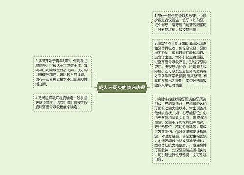 成人牙周炎的临床表现