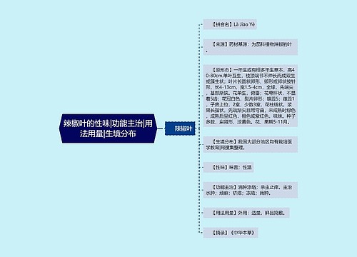 辣椒叶的性味|功能主治|用法用量|生境分布