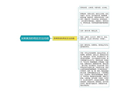 吴茱萸汤的用法|主治|功能