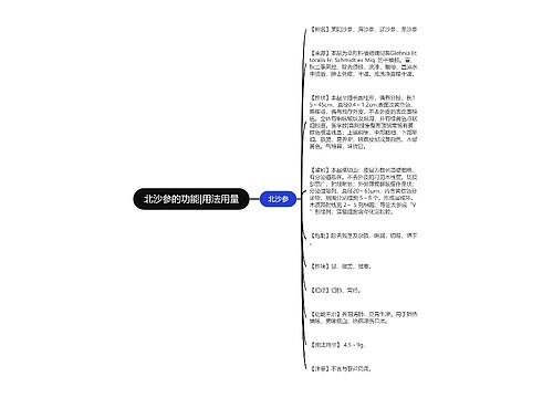 北沙参的功能|用法用量
