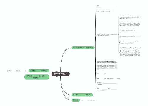 北京广告代理合同