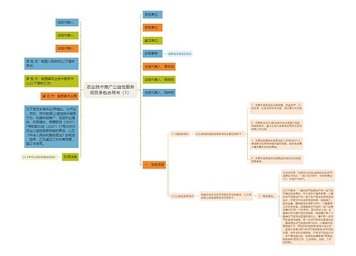 农业技术推广公益性服务项目承包合同书（1）