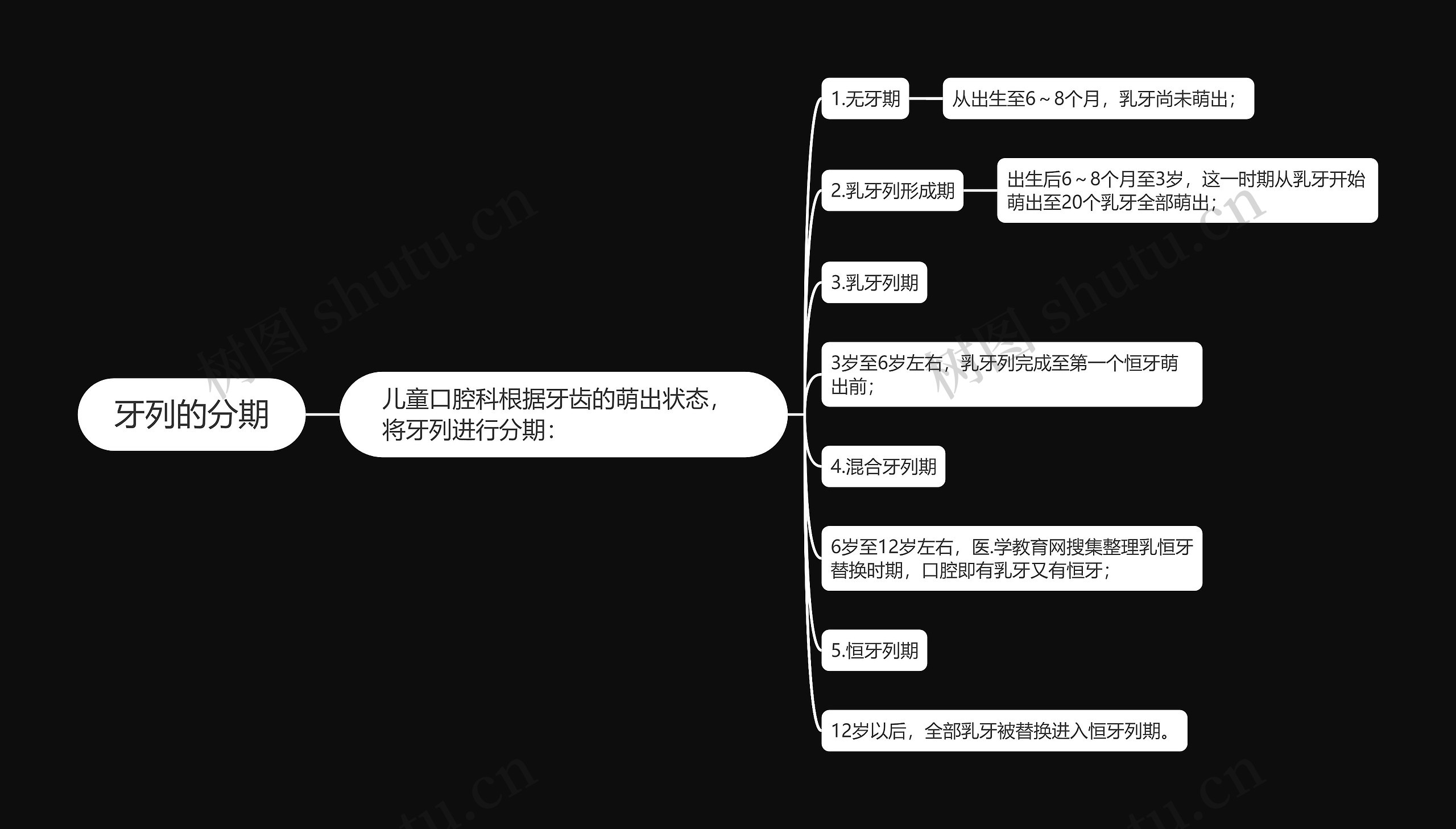 牙列的分期 牙列的分期