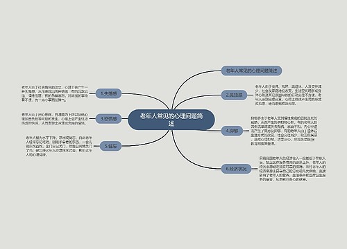 老年人常见的心理问题简述