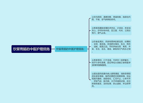 饮留胃肠的中医护理措施