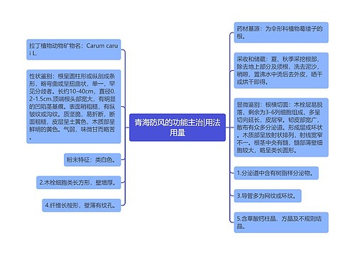 青海防风的功能主治|用法用量