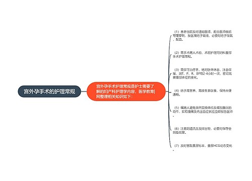 宫外孕手术的护理常规