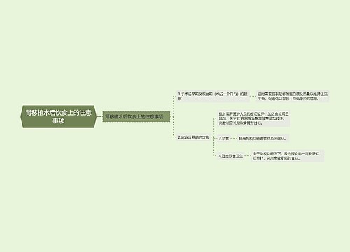 肾移植术后饮食上的注意事项