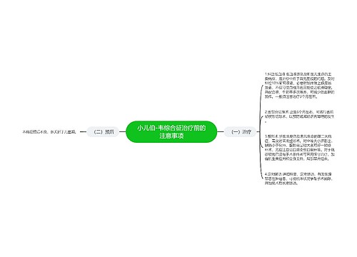 小儿伯-韦综合征治疗前的注意事项