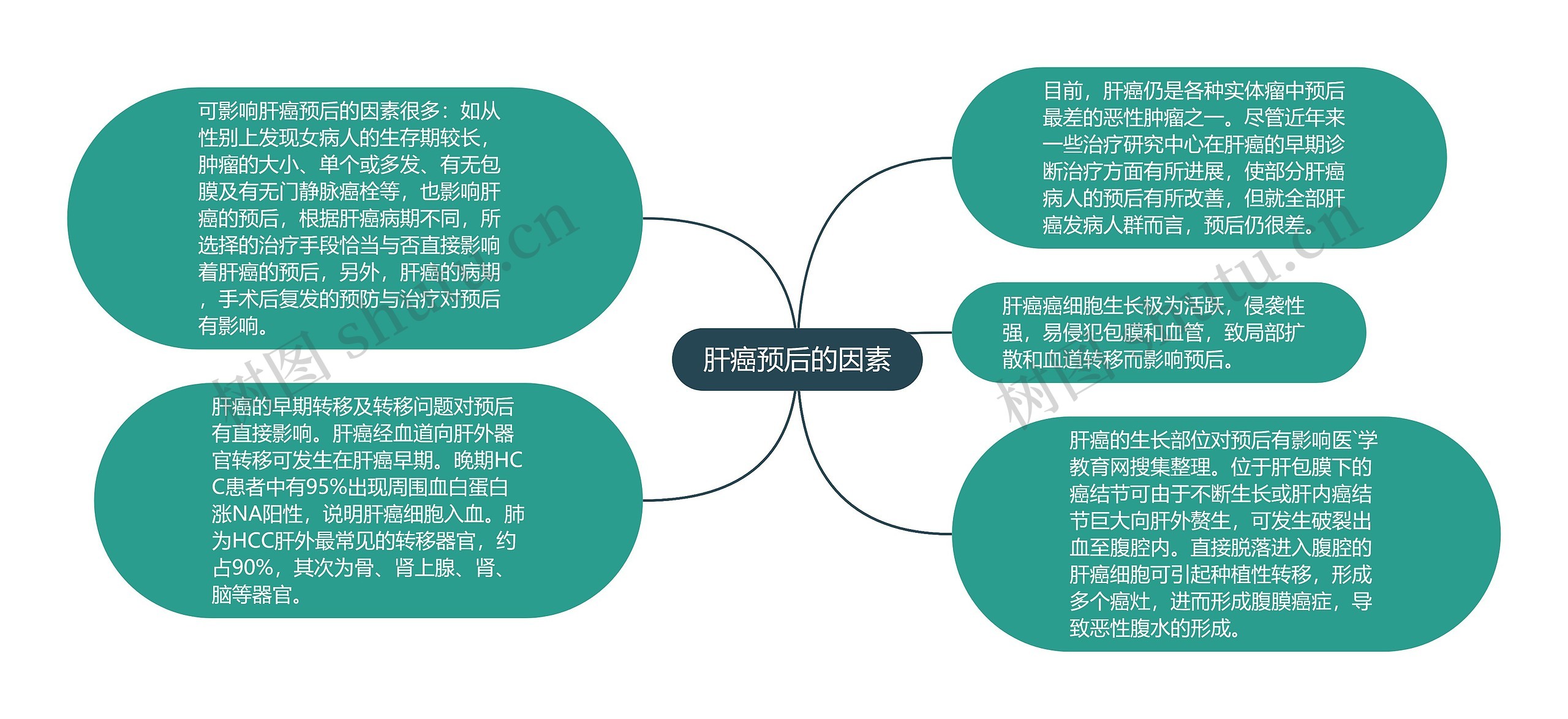 肝癌预后的因素思维导图