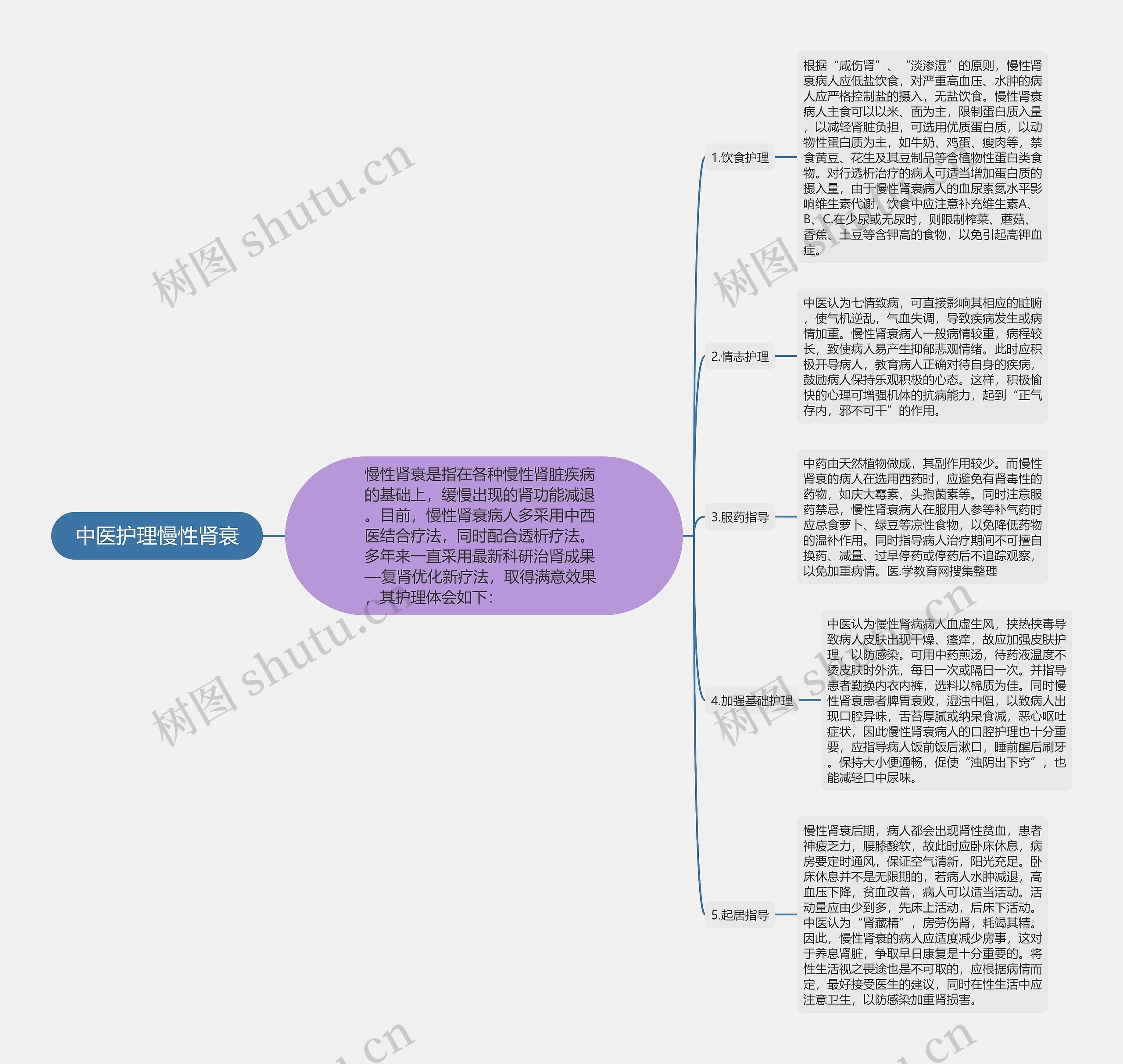 中医护理慢性肾衰思维导图