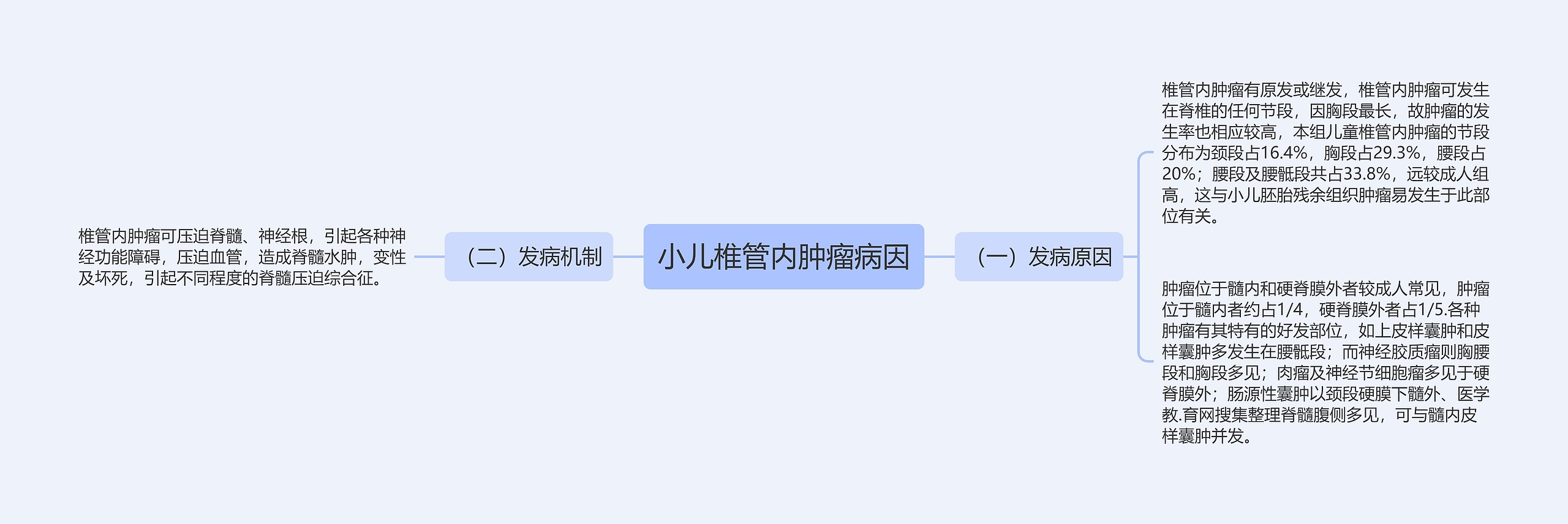 小儿椎管内肿瘤病因思维导图