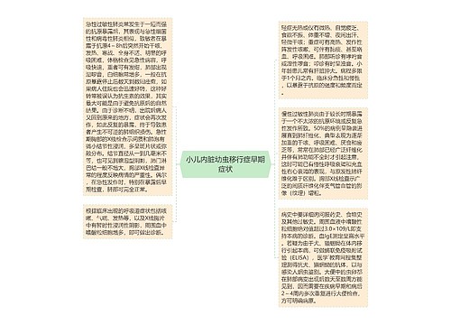 小儿内脏幼虫移行症早期症状