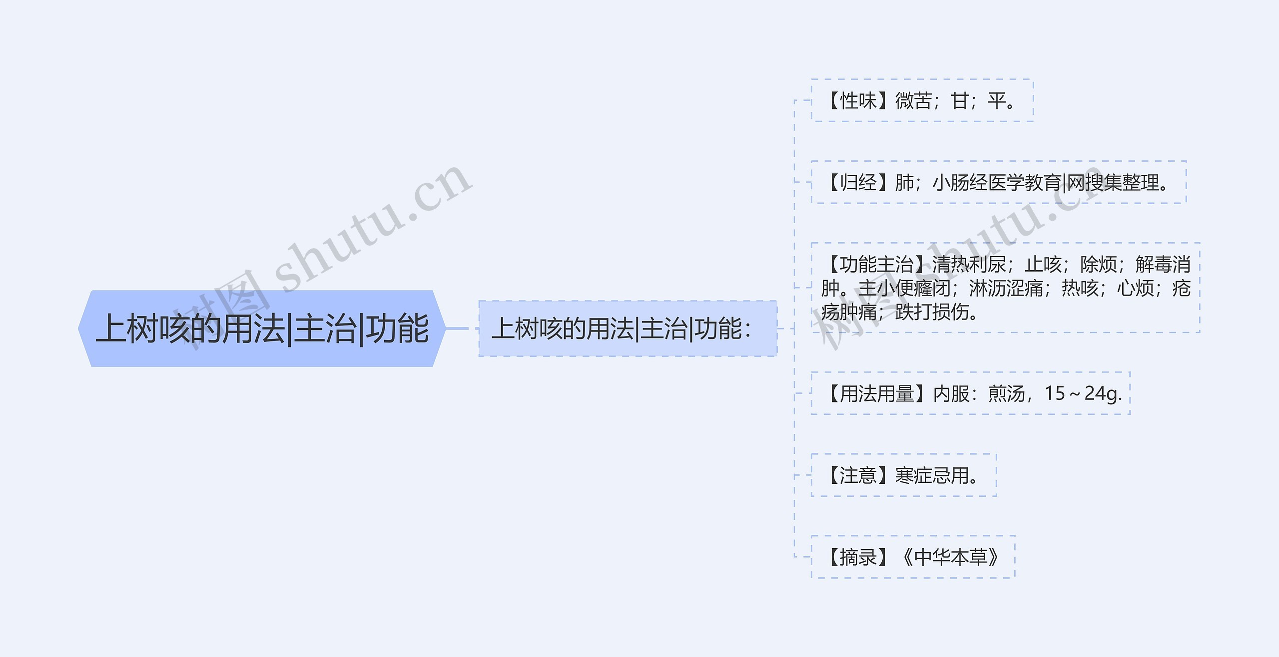 上树咳的用法|主治|功能思维导图