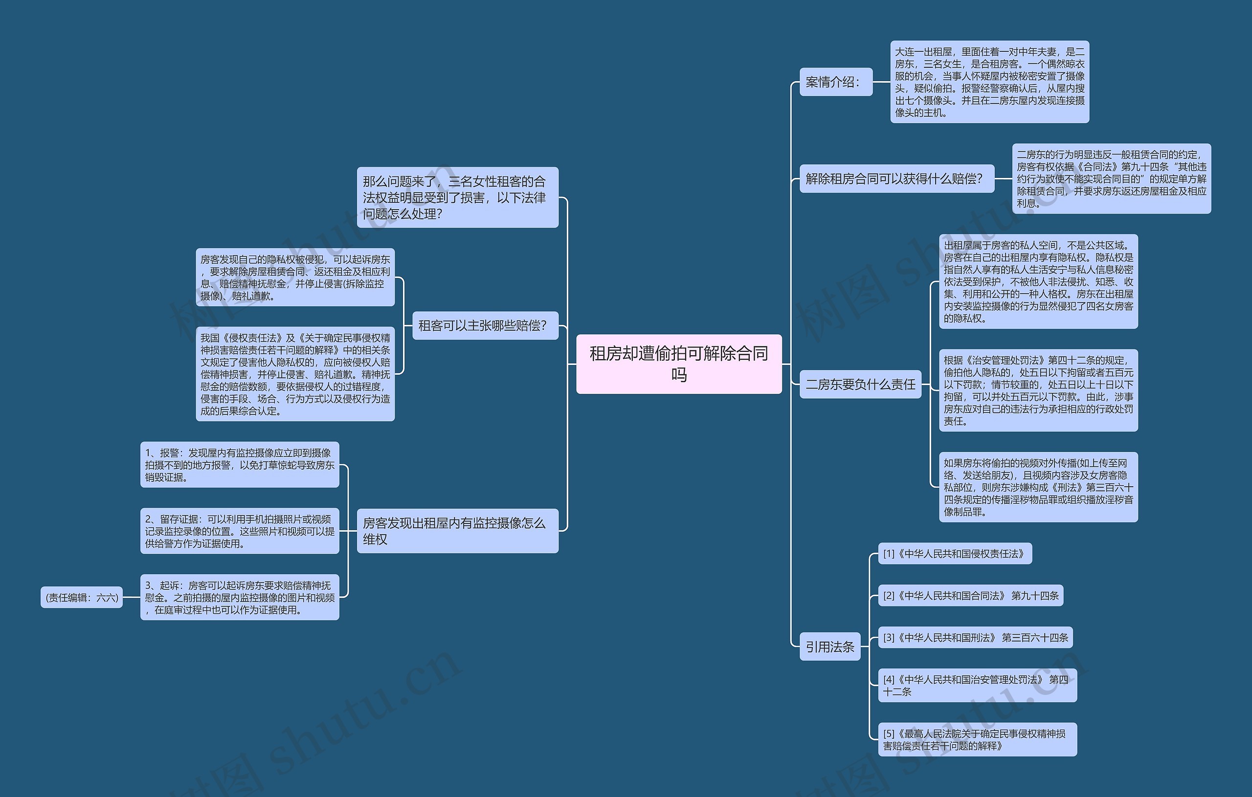 租房却遭偷拍可解除合同吗思维导图