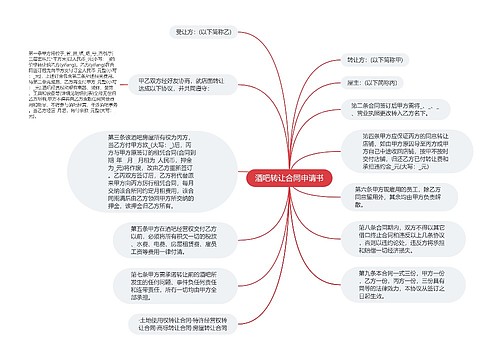 酒吧转让合同申请书