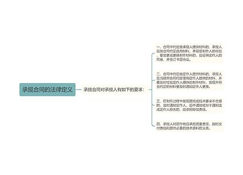 承揽合同的法律定义