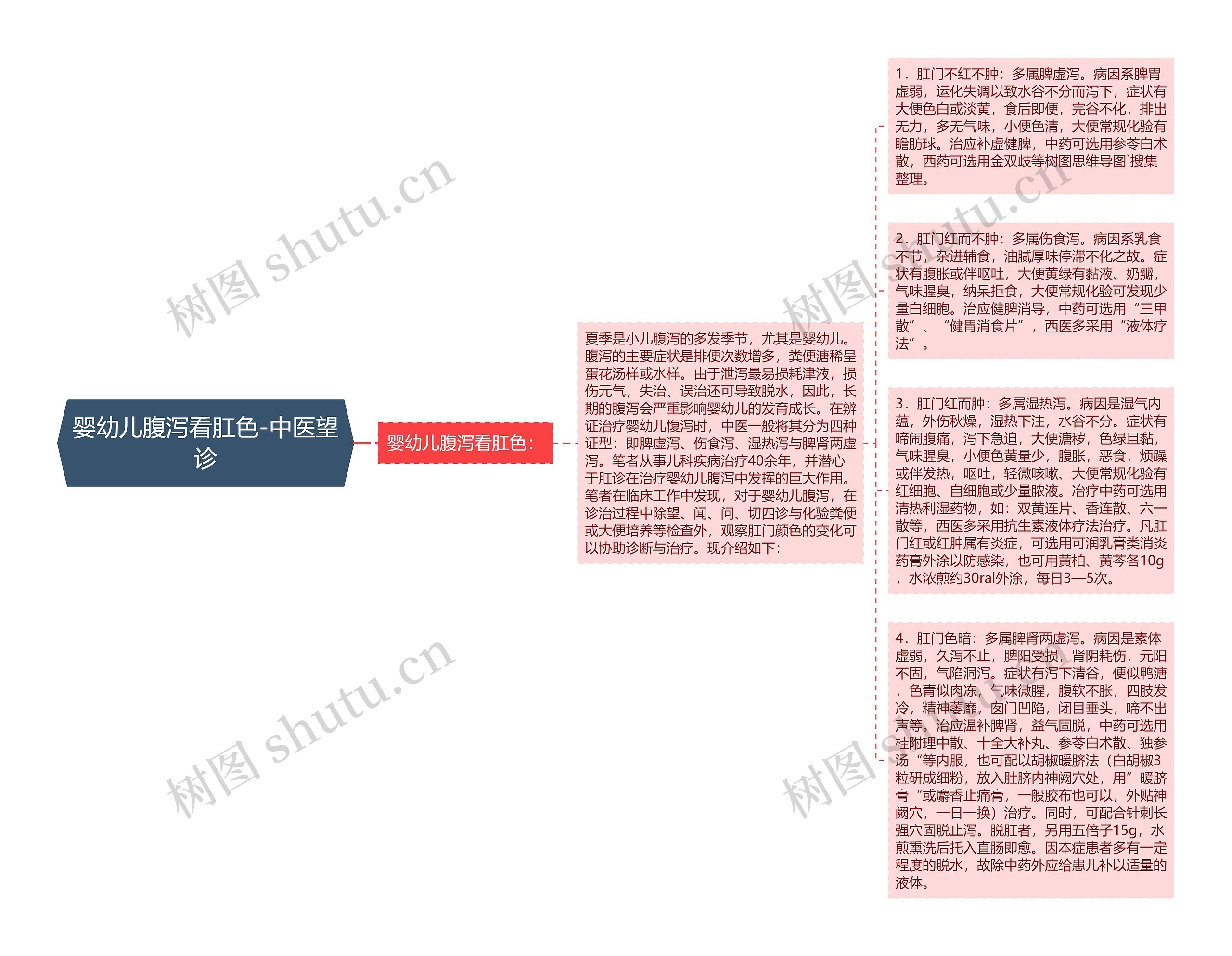 婴幼儿腹泻看肛色-中医望诊思维导图