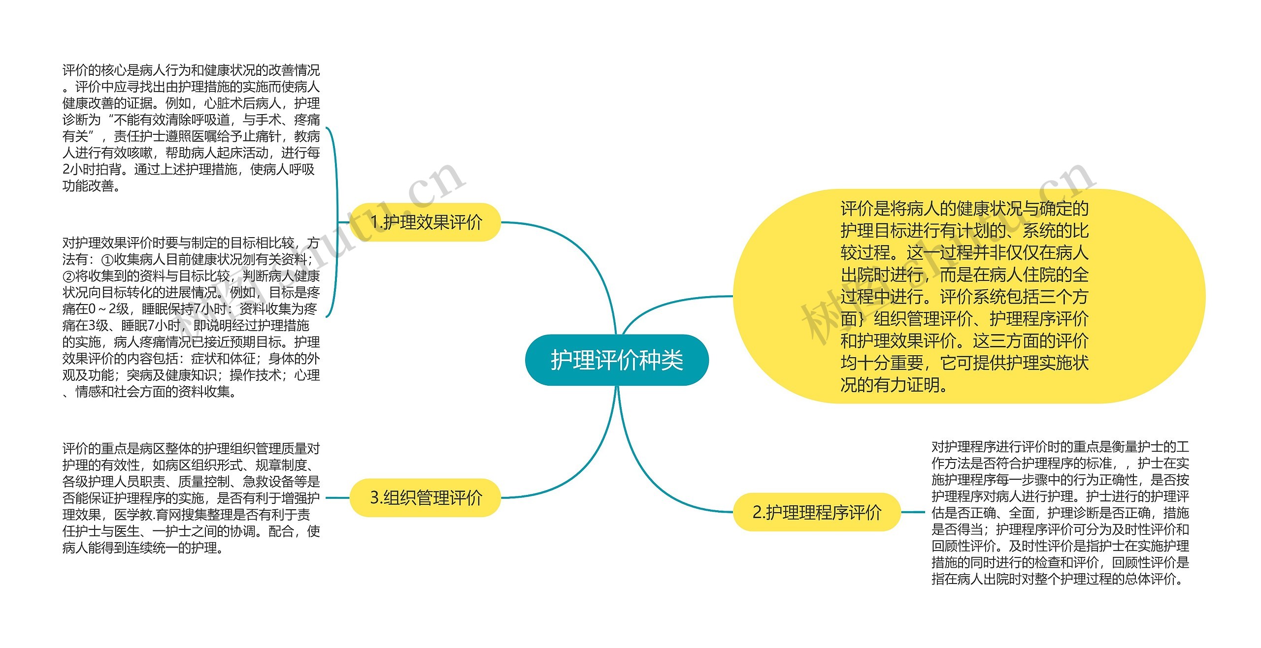 护理评价种类思维导图