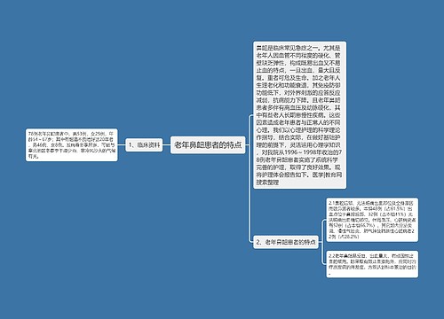 老年鼻衄患者的特点