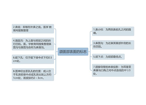 颌面部表面的标志