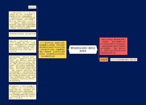 赠与合同公证的一般形式及范文