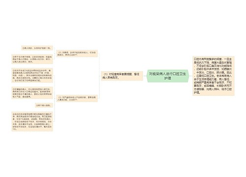 对痴呆病人进行口腔卫生护理