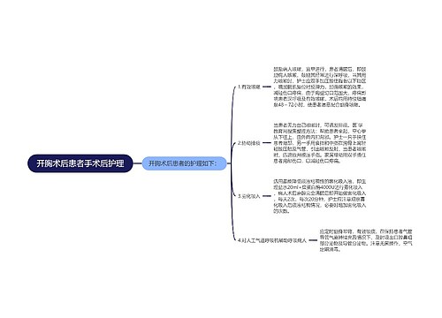 开胸术后患者手术后护理