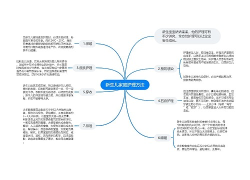 新生儿家庭护理方法