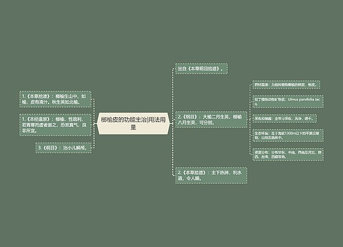 榔榆皮的功能主治|用法用量